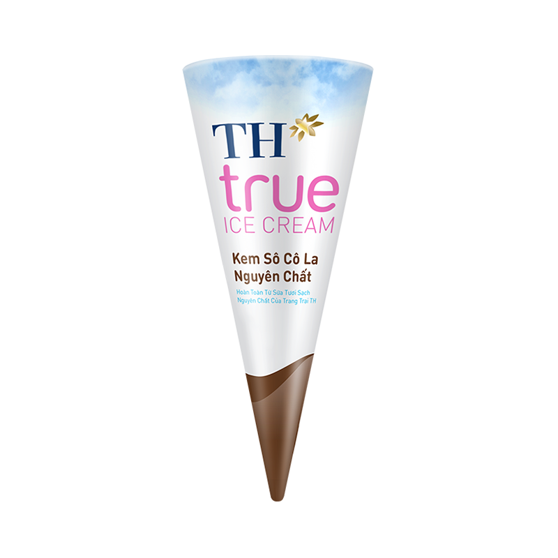 Kem Ốc Quế TH true ICE CREAM Sô Cô La Nguyên Chất