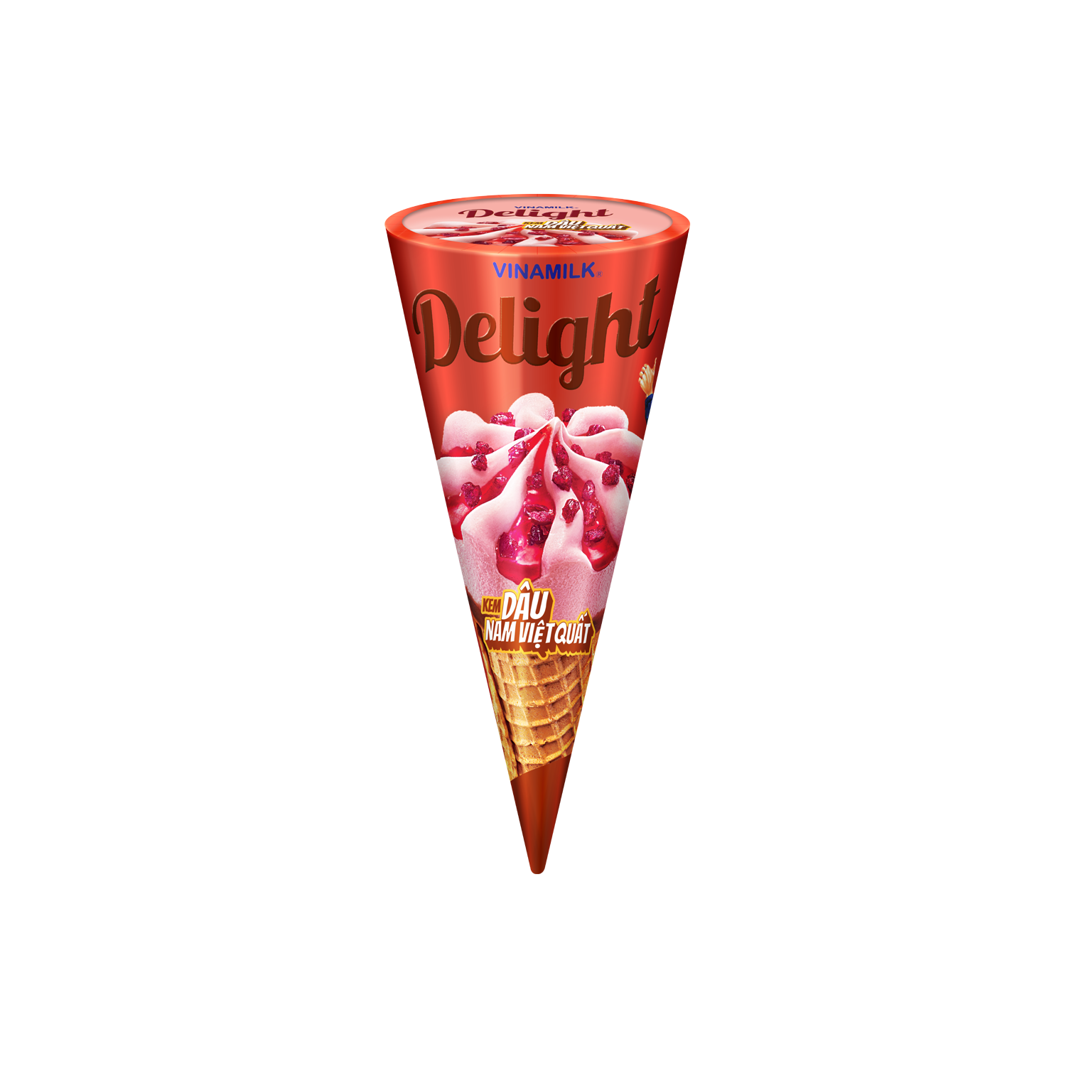 Kem ốc quế Delight Dâu - Nam việt quất