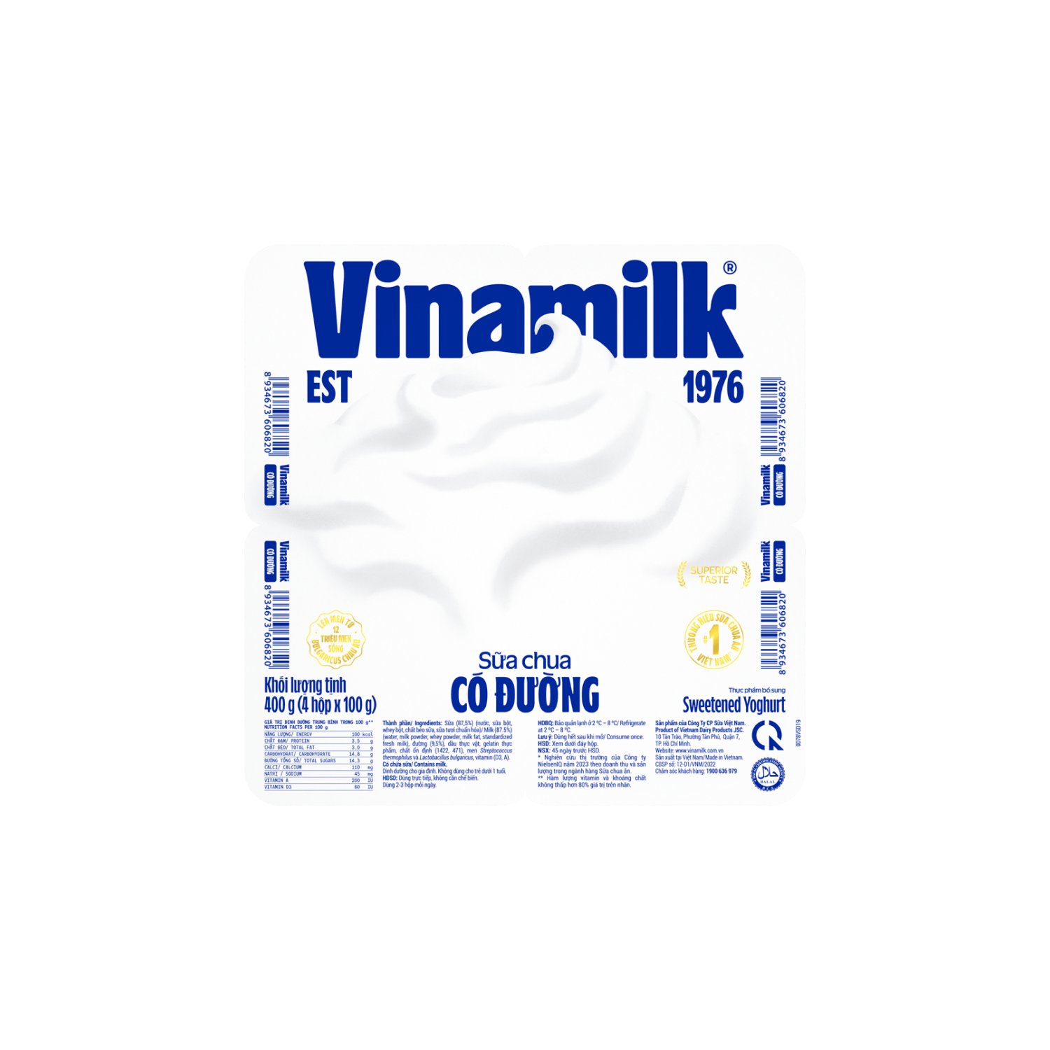 Sữa chua ăn Vinamilk Có Đường