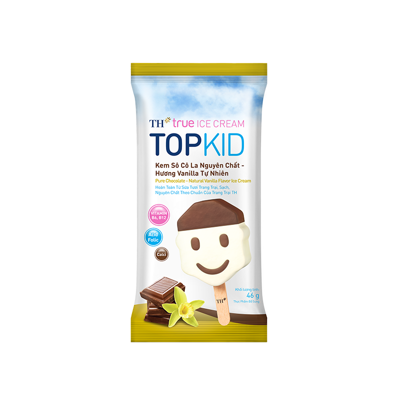 Kem Que TH true ICE CREAM TOPKID Sô Cô La Nguyên Chất – Hương Vanilla Tự Nhiên