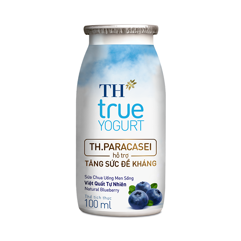 Sữa Chua Uống Men Sống TH true YOGURT Việt Quất Tự Nhiên